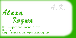 alexa kozma business card